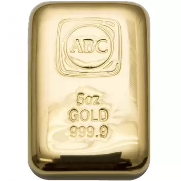 5oz ABC Cast Gold Bar 9999 Purity