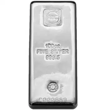 100oz ABC Bullion Cast Bar Silver